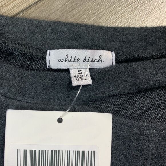 WHITE BIRCH Ladies' Small OVERSIZED KNIT TOP Gray - Picture 4 of 8